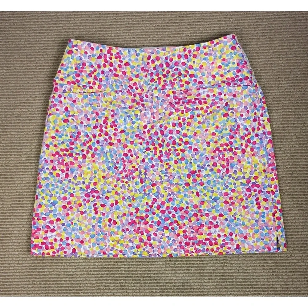 Swing Control Women's Multicolor Golf Pull On Skirt Skort Sz 10